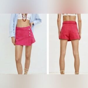 Zara Pink Denim Skorts